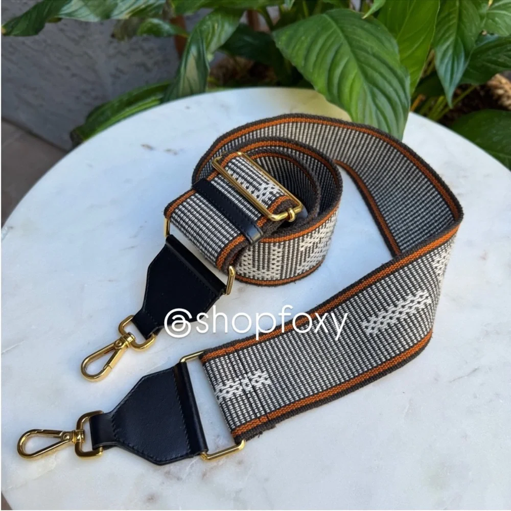 Fendi Strap You Adjustable Woven Wide Guitar Crossbody Strap - Picture 2 of 12